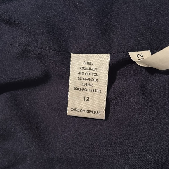 NWT New York & Company-7th Avenue Design Studio Linen Blend 3/4 Sleeve Blazer - Picture 8 of 13